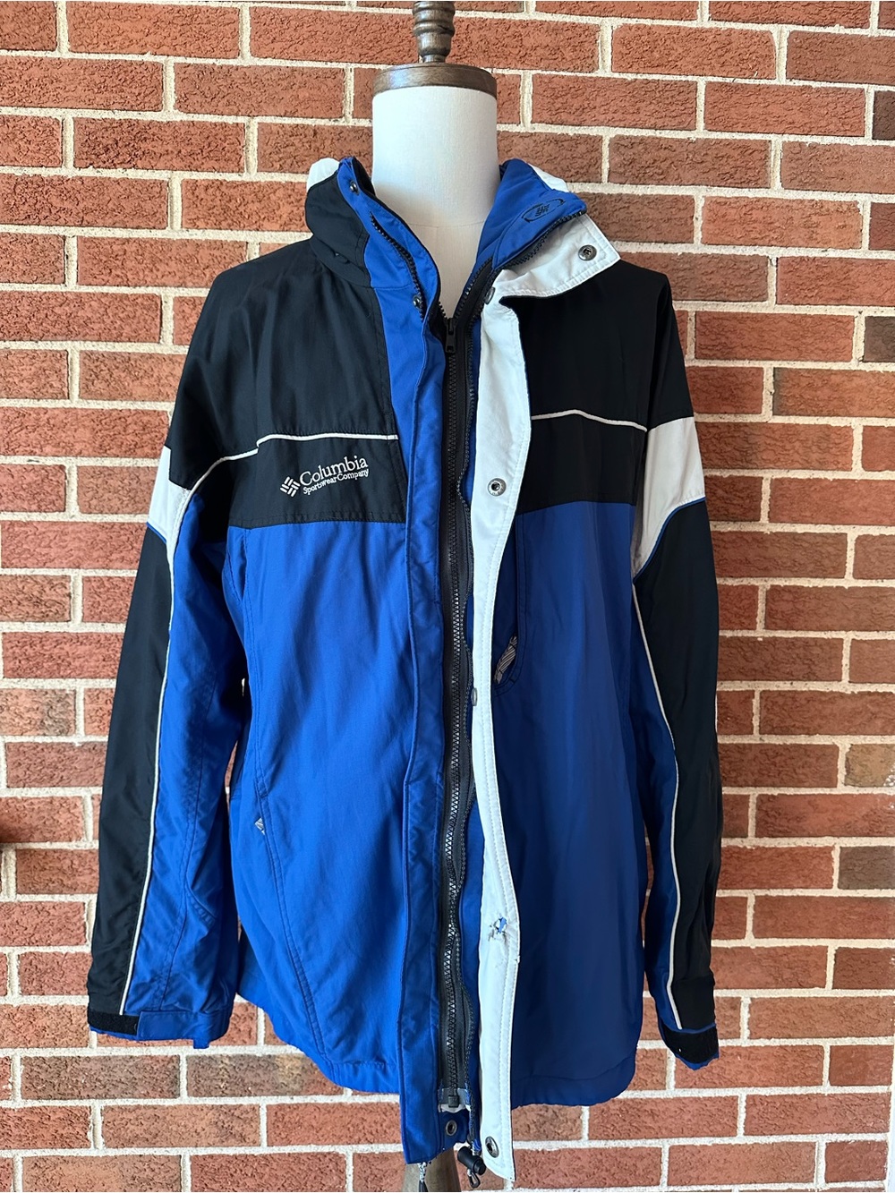 Vintage Columbia Sportswear Jacket Colorblock Y2K Men’s Blue Black Outdoor, XLT